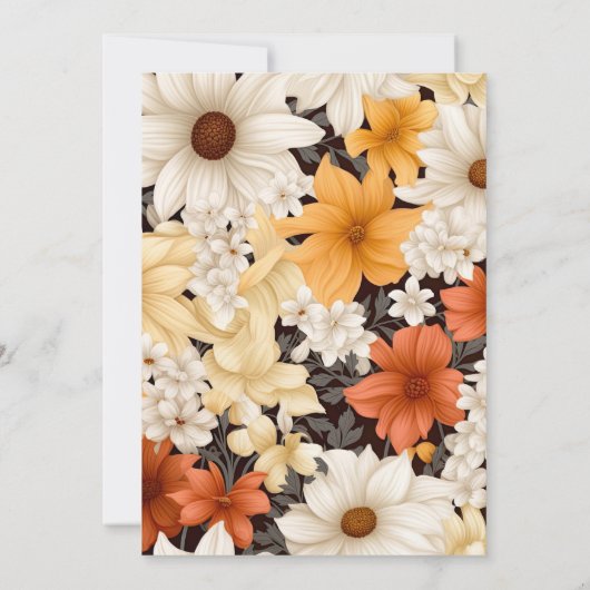 小さな野草娘の赤ちゃんシャワー 招待状 (裏面)