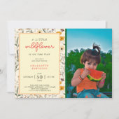 小さな野草娘の赤ちゃんシャワー 招待状 (正面)