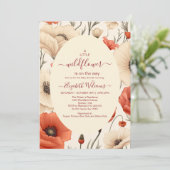 小さな野草娘の赤ちゃんシャワー 招待状 (スタンド正面)