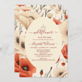 小さな野草娘の赤ちゃんシャワー 招待状 (正面/裏面)