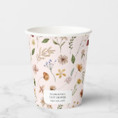 小さな野草娘の赤ちゃんシャワー 紙コップ (正面)