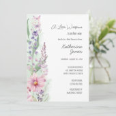 小さな野草娘の赤エレガントちゃんシャワー 招待状 (スタンド正面)