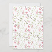 小さな野草植物学の女の子の赤ちゃんシャワー 招待状 (裏面)