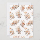 小さな野草秋フローラ女の子 招待状 (裏面)