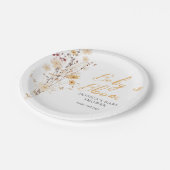 小さな野草花の赤ちゃんシャワー ペーパープレート (アングル)