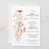 小さな野草花の赤ちゃんシャワー 招待状 (正面)