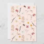 小さな野草花の赤ちゃんシャワー 招待状 (裏面)