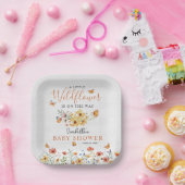 小さな野草花素朴赤ちゃんシャワー ペーパープレート (パーティー)