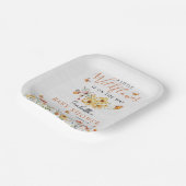 小さな野草花素朴赤ちゃんシャワー ペーパープレート (傾斜あり)