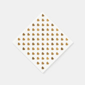 小さな金ゴールドきらびやかなハートパターンカクテルナプキン スタンダードカクテルナプキン (角)