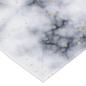 小さな金ゴールド紙吹雪黒と白の大理石石 テーブルクロス (アングル)