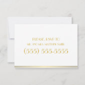 小さな金ゴールド素晴らしギャツビー結婚のリハーサル招待状 招待状 (裏面)