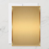 小さな金髪の王子様のベビーシャワー招待状、ネイビー 招待状 (裏面)