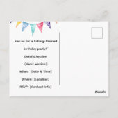 小さな釣り人のパーティーのための釣り1歳誕生日 ポストカード (裏面)