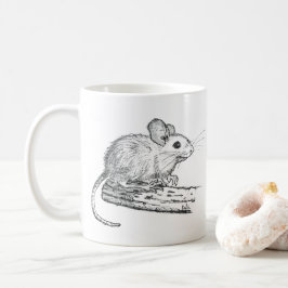 小さな鉛筆のネズミ コーヒーマグカップ