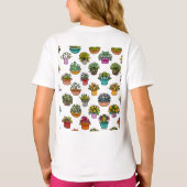 小さな鉢植えと鳥 Tシャツ (裏面)