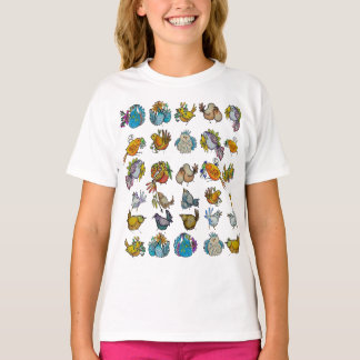 小さな鉢植えと鳥 Tシャツ