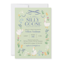 小さな間抜けガチョウの赤ちゃんシャワー招待状