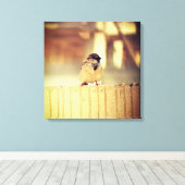 小さな雀 キャンバスプリント (インサイチュ (ウッドフロア))