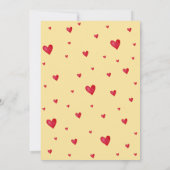 小さな雛が赤ちゃんシャワーの途中にある 招待状 (裏面)