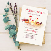 小さな雛が赤ちゃんシャワーをハッチしようとしている 招待状