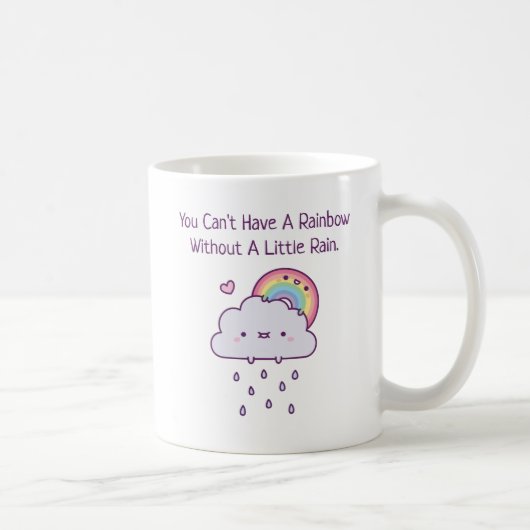 小さな雨が降らなければ虹は出ない コーヒーマグカップ (右)