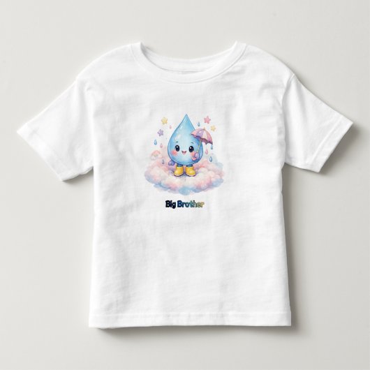小さな雨滴のベビーシャワー招待状 トドラーTシャツ (正面)