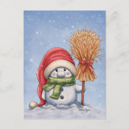 小さな雪だるま ポストカード