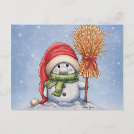 小さな雪だるま ポストカード