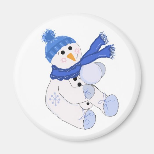 小さな雪だるま マグネット (正面)