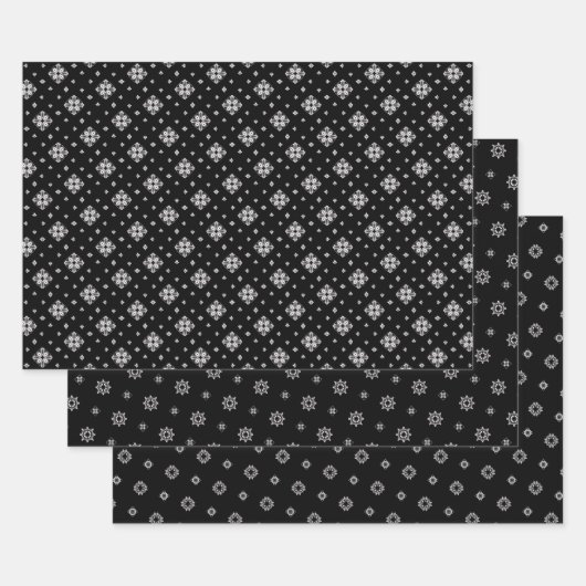 小さな雪と結晶 ラッピングペーパーシート (セット)
