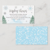 小さな雪のクリスマスベビーシャワー表示シャワー エンクロージャーカード (正面/裏面)
