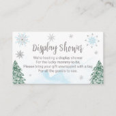 小さな雪のクリスマスベビーシャワー表示シャワー エンクロージャーカード (正面)