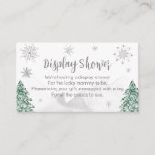 小さな雪のクリスマスベビーシャワー表示シャワー エンクロージャーカード (正面)