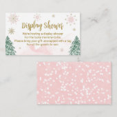 小さな雪のクリスマスベビーシャワー表示シャワー エンクロージャーカード (正面/裏面)