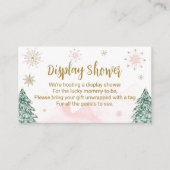 小さな雪のクリスマスベビーシャワー表示シャワー エンクロージャーカード (正面)