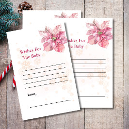 小さな雪の上のポインセチアベビーゲームへの願い