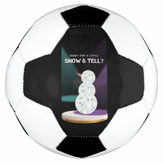 小さな雪の準備ができてディスコボール雪だるま サッカーボール (正面)
