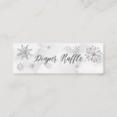 小さな雪の結晶がオムツのラッフルの途中にある スキニー名刺 (正面)