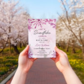 小さな雪の結晶が冬の到来を知らせるベイビーシャワー 招待状