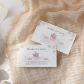 小さな雪の結晶が道にある本ベビーシャワー エンクロージャーカード