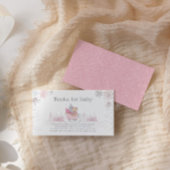 小さな雪の結晶が道にある本ベビーシャワー エンクロージャーカード