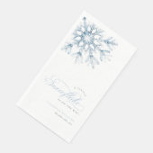 小さな雪の結晶のブルーベビーシャワー (コーナー)