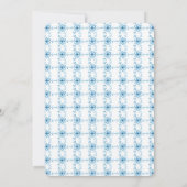 小さな雪の結晶のベイビーシャワー招待状 招待状 (裏面)