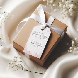 小さな雪の結晶の冬のベイビーシャワープレゼント ギフトタグ