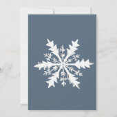 小さな雪の結晶の冬のベビーシャワー招待状 招待状 (裏面)