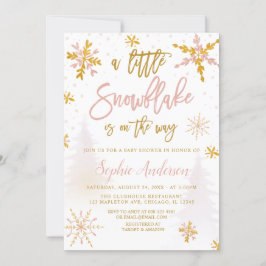 小さな雪の結晶の冬のベビーシャワー招待状 招待状