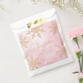 小さな雪の結晶の冬のワンダーランド赤ちゃんシャワー フェイバーバッグ (封をした状態)