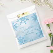 小さな雪の結晶の冬のワンダーランド赤ちゃんシャワー フェイバーバッグ (封をした状態)