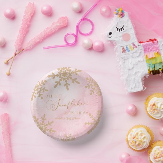 小さな雪の結晶の冬のワンダーランド赤ちゃんシャワー ペーパーボウル (パーティー)